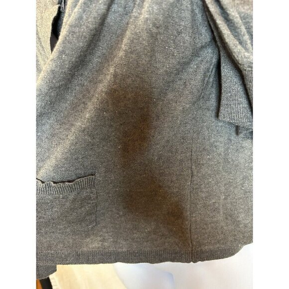 Apt 9 Womens Cardigan Sweater Small Ruched Sleeves Big Buttons NWT Heather Gray - Picture 9 of 9